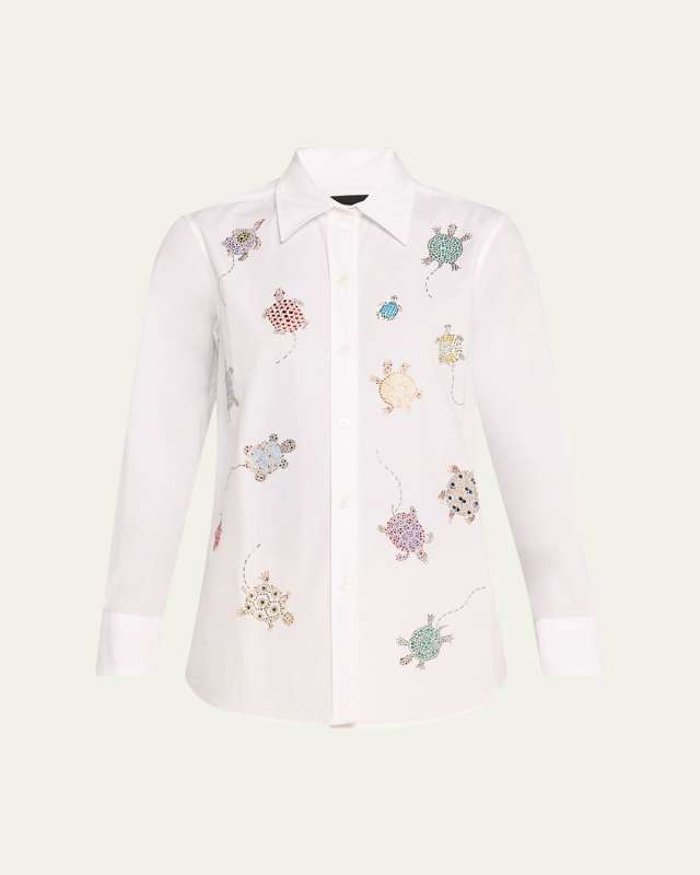 Turtle Time Embellished New Classic Shirt